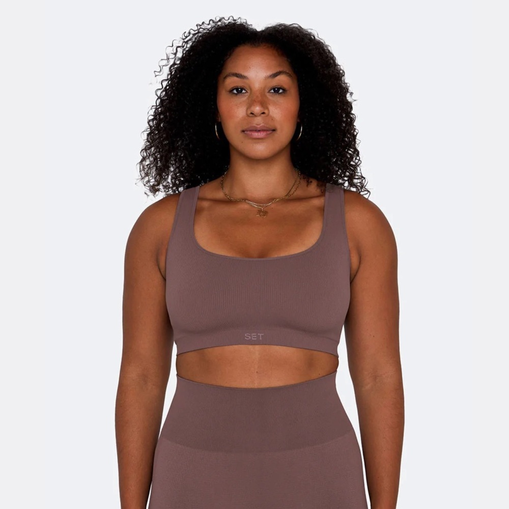 SET ACTIVE Box Cut Bra - Pepper (Sculptflex)
